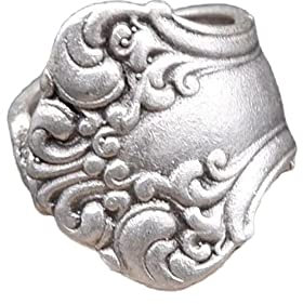 HANDMADE FLORAL SPOON Ring - Real Spoon Ring - Boho Style Spoon Ring - Statement Ring - Chunky Spoon Ring - Minimalist Adjustable Ring-QD253