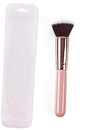 PLAFOPE 2stücke Teiliges Make-up Pinselset Mit Holzgriff Großer Loser Puderpinsel Aus Dichtem Rayon Leicht Und Tragbar Professionelle Kosmetikwerkzeuge in Schwarz Und Roségold Für Präzises