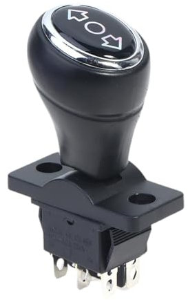 Fenteer 4-Gang Schalthebel für Kinder-Elektroautos - Vorwärts/Rückwärts Schalter mit Hoch-/Niedriggang - Kompatibel mit 12V Spielzeugautos & Motorrädern - Schwarz