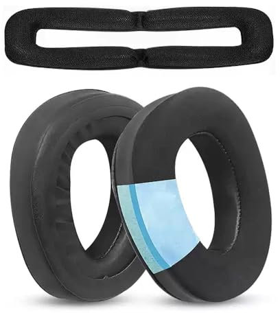 GSP300 Ear Pads Replacement Earpads Suitable for Sennheiser GSP301 GSP302 GSP303 GSP350 GSP370 GSP 300 301 302 303 350 370 Headphones (Black Cooling Gel 1 Set)