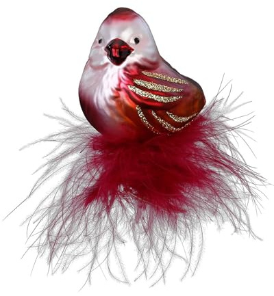 Inge-glas - Christbaumschmuck - Flauschige Feder - Glas - Maße: 7 cm