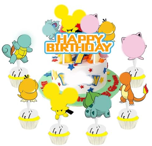 25 PCS Tortendeko Geburtstag Kinder,Kuchen Deko,Happy Birthday Cake Topper Cupcake,Tortendekoration Kinder für Jungen/Mädchen