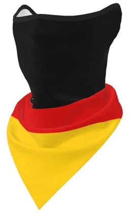 POEZJZW Halstuch mit deutscher Flagge, Kopfbedeckung, Gesichtsmaske, magischer Schal, Bandana für Damen und Herren