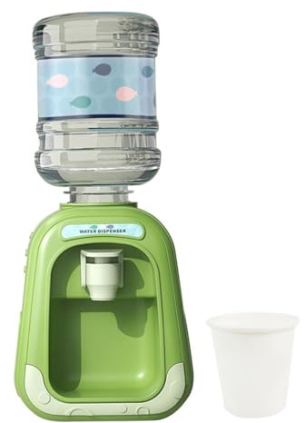 Mini Water Dispenser 190ml Kids Water Dispenser with Cup Simulation Tiny Drinks for Kids Toys No Battery Green..