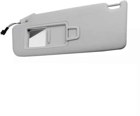 Emiif Auto Sonnenblende vorne links mit Make-up für Spiegel für Golf für MK7 E-Golf für Passat B8 für Jetta für MK7 T-Cross T-Roc Sports Van 5 GG857551 Grau
