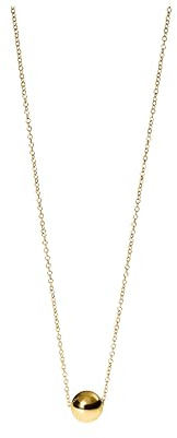 Purelei Minimalist Kette mit Kugel – wasserfest & verstellbar | Filigrane Edelstahlkette mit glänzendem Kugelanhänger & 14K/18K Vergoldung | Zeitloses Basic-Piece für jeden Look