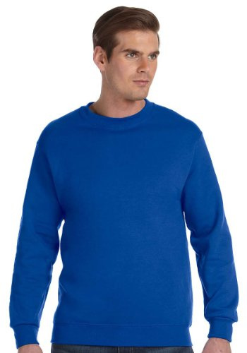 GILDAN Men's 50/50 Adult Crewneck Sweatshirt, Blue (Royal), L UK