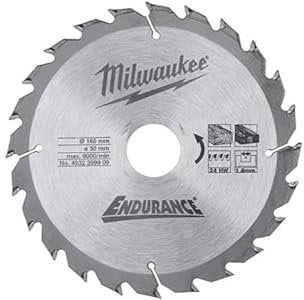 Milwaukee Circular Saw Blade Wood 4932399909 Diameter 165 MM 30MM, silver