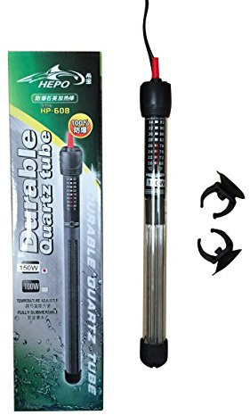 Hepo HP-608 Quartz Aquarium Fish Tank Heater Submersible Thermostat 25w to 300w (100w)