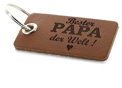 Lieblingsmensch Schlüsselanhänger aus Leder - Modell: Bester Papa