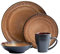 Pfaltzgraff Cambria 5217177 Service de table 16 pièces en grès Marron foncé