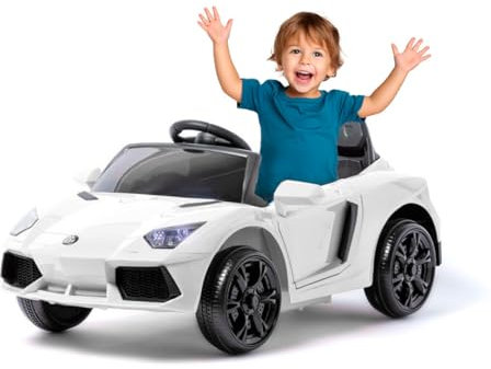 ATAA Super-Sport- mit 12V Batterie - Elektroauto für Kinder mit Fernbedienung - Weiß