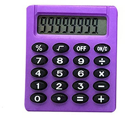 Calculadora Pocket Mini Small Protable- Escuela/Niños/Hogar/Oficina/Enfermeras- Solar/Batería - Básico Completamente Funcional - Pantalla de 8 dígitos - Fiestas/Regalos/Eventos (Púrpura, 1 Pieza)