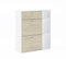 Skraut Home – Schuhschrank – 102 x 90 x 26 cm – für 12 Paar Schuhe – 2 Flügeltüren + 1 Schublade – Windmodell – Weiß/Eiche-Finish