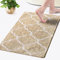 MIULEE Badematte rutschfest Badteppich Waschbar Badvorleger Badzimmermatte Weich Mikrofaser Duschvorleger Fußmatte Dekorativ Teppich Marokko Badezimmerteppich Badezimmer Wohnzimmer 50x80cm Beige