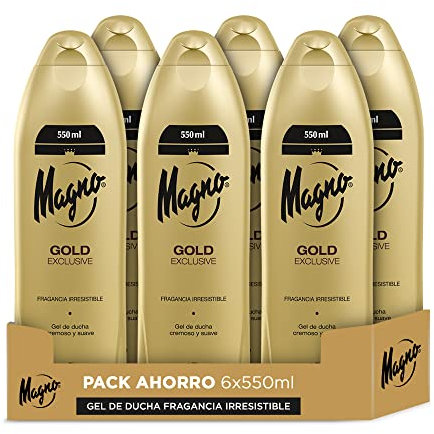 Magno - Gold Duschgel - 6er Pack (550 ml) (3.300 ml) - verführerischer Duft - bietet Cremigkeit und Geschmeidigkeit