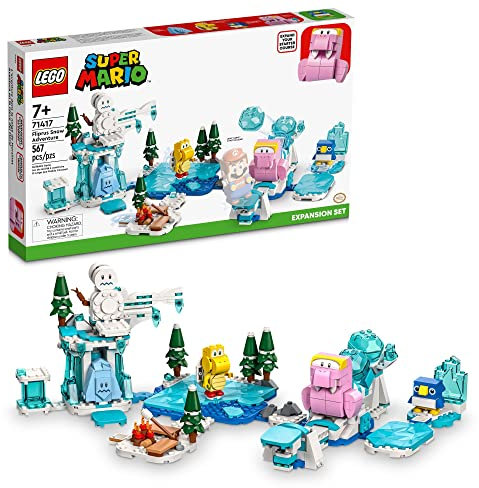 LEGO Super Mario Fliprus Snow Adventure Erweiterungsset 71417, Spielzeug für Kinder zum Kombinieren mit Starterkurs, mit Freezie und Baby Pinguin Figuren, für Fans von Super Mario Bros