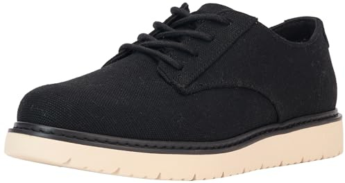 TOMS Men's Navi TRVL LITE Oxford Oxford, Black Heritage Canvas, 12 UK