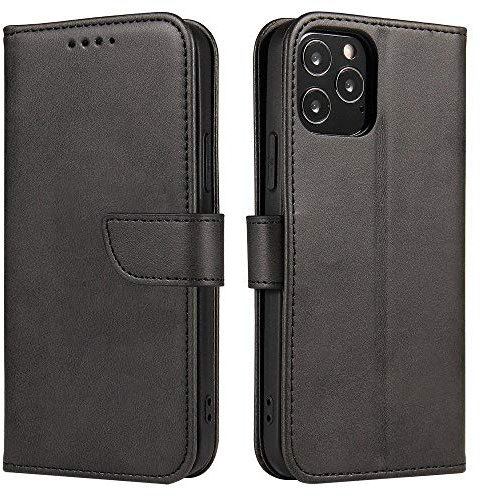 COFI 1453 Magnethülle kompatibel mit Xiaomi Redmi 12C Hülle mit Flip Wallet Stand Schwarz