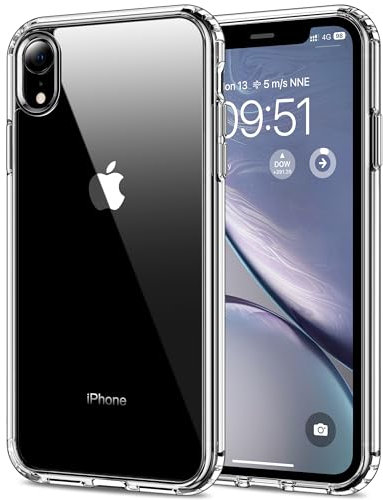 HOOMIL Cover per iPhone XR 6,1 Pollici, Custodia Anti-Ingiallimento, Antiurto e Anti-Graffi, Retro Rigida Trasparente - Crystal Clear