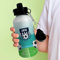 Transparent Gift Botella de Agua Infantil Personalizada con Nombre Fútbol Niño y Niña para Colegio. Cantimplora Niños y Niñas. Regalo de Cumpleaños y Vuelta al Cole. Aluminio con Tapón y Pajita Bebida