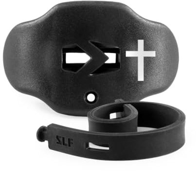 SLEEFS Fußball Mundschutz Lippe Mundschutz mit Helmgurt Lippe Zahnschutz Mundstück Kein Kochen Jugendliche/Erwachsene Maximaler Luftstrom für alle Sportarten Kreuz (Cross Black)
