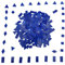 Glasmosaikfliesen, 4 Formen, quadratisch, Diamant, Dreieck, Rechteck, 220 Stück, Buntglas-Mosaikstücke für handgefertigte Kunst, Handwerk und Heimdekoration (dunkelblau)