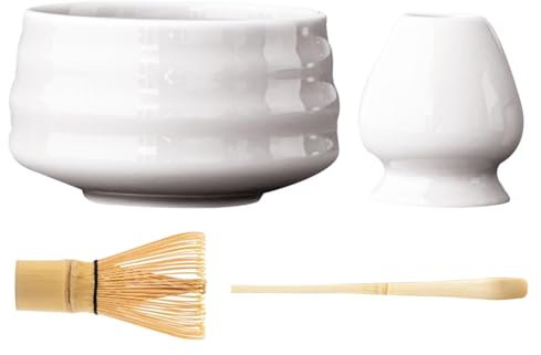 Ensemble fouets matcha, service à thé japonais Matcha, kit de préparation de thé Matcha, ensemble de fouets à thé en bambou et de bols en céramique, kit de démarrage de poudre de matcha