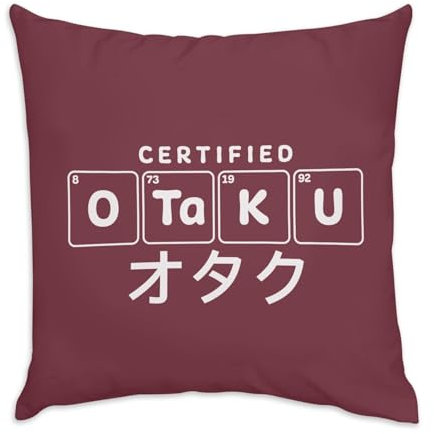 Fabulous Kissen aus rotem Samt – zertifiziert Otaku Japan Asien Kultur Manga Anime – 40 x 40 cm – samtige Haptik – Bezug und Kissen inklusive