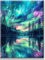 Yiminu.DS Diamond Painting Erwachsene, Diamant Painting Bilder 30x40cm 5D Diamond-Painting Diamant Painting Bastelset BastelnWanddeko, Landschaft Aurora Fluss