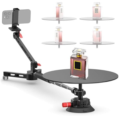 VNATWGOO Tragbares 360-Grad-Drehteller-Set FüR Fotografie, Kamera-Drehteller FüR Professionelle Panoramaaufnahmen, 110 cm Ausziehbares Videokamera-Rig