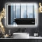 Trintion Badspiegel mit Beleuchtung 80x60cm, Wandspiegel mit LED-Beleuchtung, Entfoggen-Funktion, Bluetooth, 3 Farbtemperaturen, IP54-Schutz, Speicherfunktion