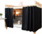 DSAoTeng Cortinas opacas sólidas para litera para dormitorio, toldo de privacidad grueso con fuerte bloqueo de luz, cortinas transpirables a prueba de polvo para literas tipo loft (negro, 1 panel 59H)