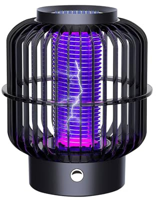 Insektenvernichter Elektrisch, Mückenfalle Mückenschutz mit LED Licht, Tragbare Insektenvernichter Mückenschutz, Mückenlampe Akku, Mückenabwehr Elektrisch für Mücken,Motten,Fliege,Spinnen (A -USB)