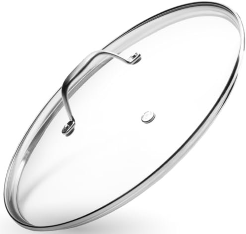 Onyx Cookware Glasdeckel 18 cm | Passend Für Pfannen & Töpfe | Hitzebeständig Bis 250°C | Topfdeckel Mit Integriertem Dampfventil | Spülmaschinengeeignet | Hochwertiges Hartglas
