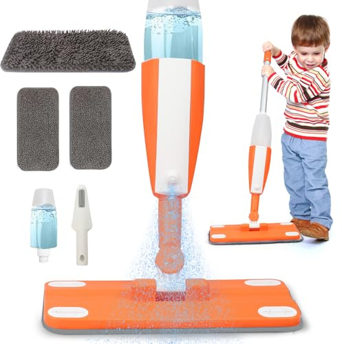 Wdmiya Montessori Balais Serpillère Jouet avec Vaporisateur pour Enfants âge 3-6