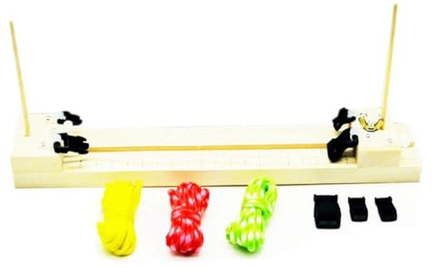 Pqahffowr Diy Tool Bracelet Woven Workbench Length Adjustable Manual Wooden Paracord Jigs Set Rope Weaving Maker Platform,C