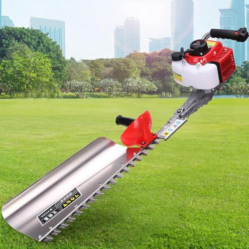 Cordless Hedge Trimmer, Handheld Gas Powered Petrol Bush Grass Trimmer with Anti-Vibration System for Commercial and Household Garden Use