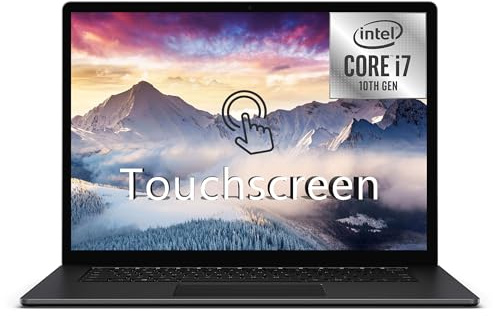 Microsoft Surface Laptop 3 Touchscreen Computer, 13.5in (2256x1504) PC, Intel Core i5-1035G7, 8GB RAM, 256GB SSD, Black, US Qwerty Keyboard, Win11 Pro (Renewed)