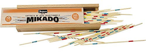 Jeujura - 8143- Jeux de Société-Jeu de Mikado en Bois - Coffret en Bois