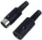 sourcingmap Paire Noir-DIN 8 Broches mâle-Connecteur AV Prise Audio