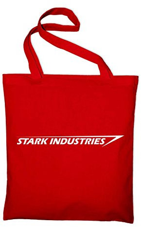 STYLETEX23 Stark Industries Logo Jutebeutel Baumwolltasche, red