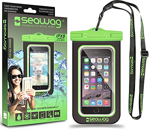 Universelle wasserdichte Tasche für Smartphone (Schwarz/Grün)