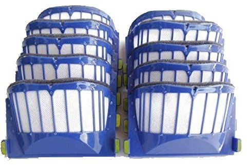 Amyehouse teile 10 x Aero Vac Filter Kit für iRobot Roomba 500 600 Serie 536 550 614 620 630 650 655 660 665 671 680 690 Staubsauger Zubehör
