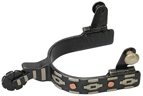 Weaver Leather Damen Sporen mit silberfarbenem Azteken-Rand und Kupfer-Punkten