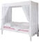 Himmelbett Massivholz Kiefer inkl.Tüll-Set Weiß Rosa