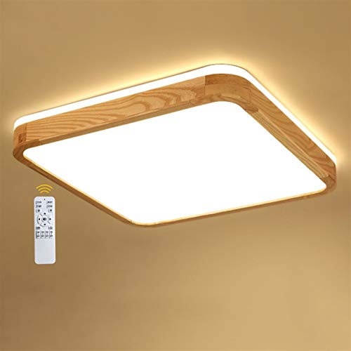 LED Deckenleuchte-Panel, Deckenlampe Aus Massivem Holz, Ultradünne 5,8cm Platz Deckenlampen, 360° Einstrahlung Decke, Moderne Einfach Wohnzimmer-LED-Decke Licht, Schlafzimmer Decken Lampe