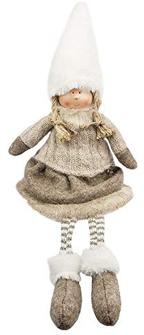 Ideen mit Herz niedliche Winter-Püppchen | Weihnachtswichtel | Weihnachts-Deko | Winter-Kinder | Deko-Puppe (Lisa | sitzend | 32 cm hoch)