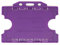 ALG ID Cards® Porta badge viola a doppio lato/doppio lato rigido viola per badge d'identità per cordino da collo (orizzontale/orizzontale) – Realizzato in Gran Bretagna in plastica riciclata