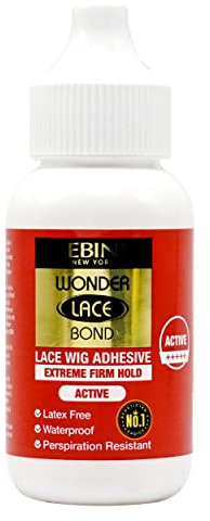 EBIN NEW YORK Wonder Lace Bond tenue ferme extrême 1,18 oz - formule améliorée sans résidus facile à appliquer séchage rapide imperméable sans latex résistant à la transpiration